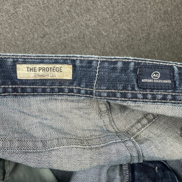 AG Adriano Goldschmied The Protégé Straight Leg Jeans Mens 40x34 Distressed - Picture 16 of 16